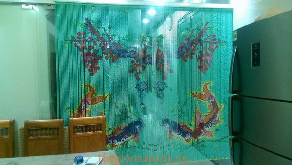 Rèm hạt nhựa kết tranh