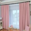 Rèm cửa sổ phòng ngủ màu hồng cho bé gái