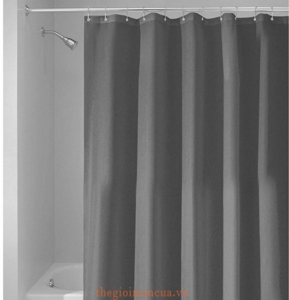 Rèm phòng tắm trơn màu xám đậm - Thế Giới Màn Cửa