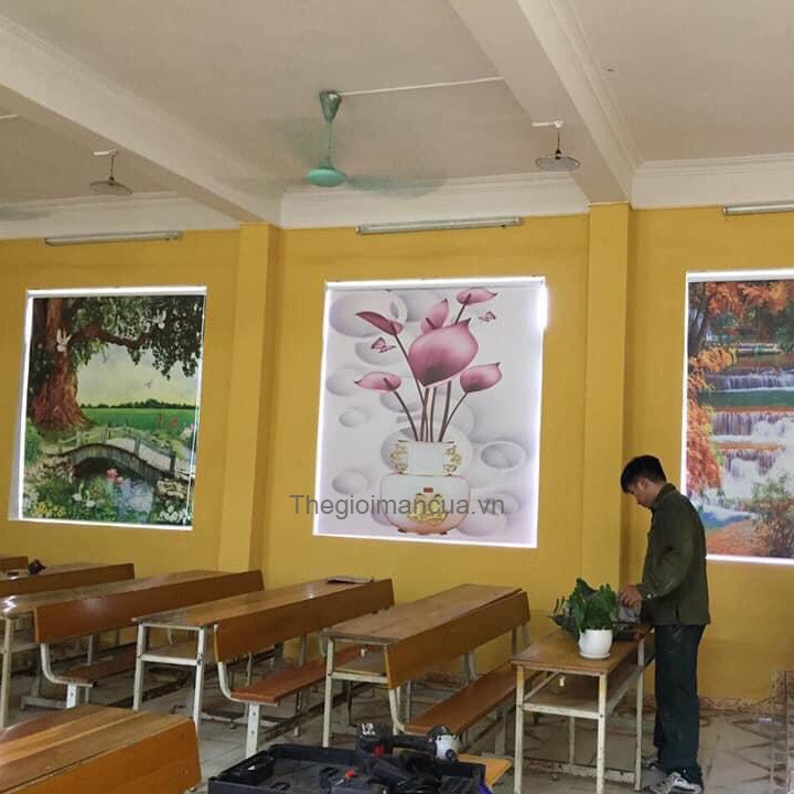 Rèm cuốn tranh phong cảnh tại Bắc Ninh  Rèm cửa uy tín chất lượng