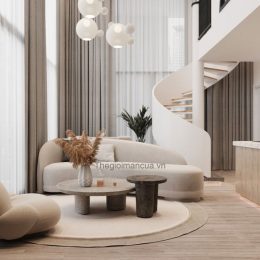 Rèm cửa vải phòng khách cao cấp