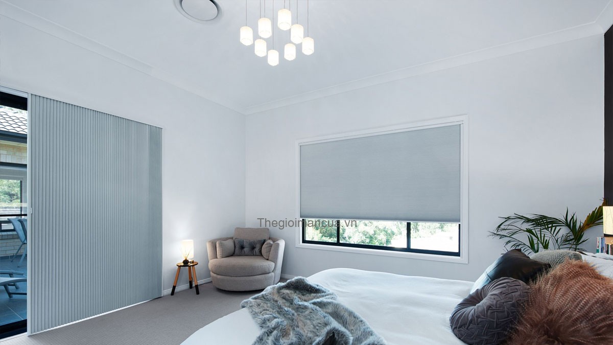 rèm cửa phòng ngủ tổ ong